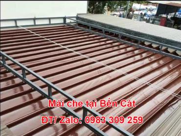 Thi công mái che tại Bến Cát – Bình Dương