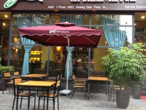 Dù che quán cà phê sân vườn tại Tân Uyên